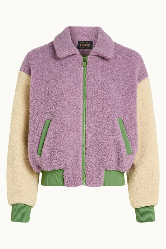 King Louie Fay Jacket Teddy Sheer Lilac