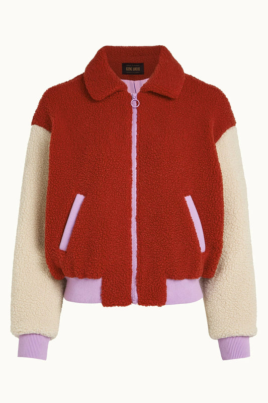 King Louie Fay Jacket Teddy Red